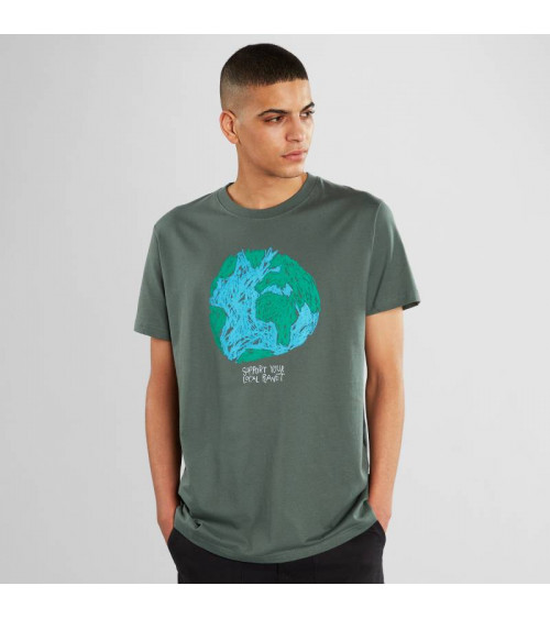 Dedicated T-shirt Stockholm Crayon Globe Green