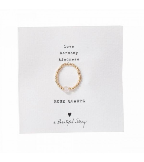 A Beautiful Story Sparkle Rose Quartz Ring