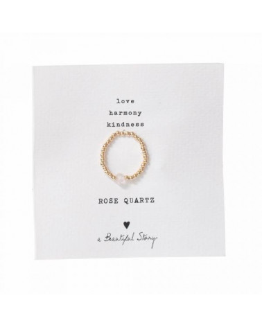 A Beautiful Story Sparkle Rose Quartz Ring
