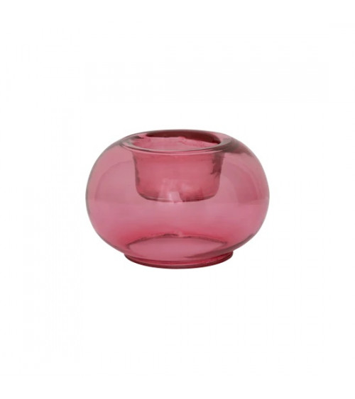Urban Nature Culture Tealight holder recycled glass bubble, Brandied apricot
