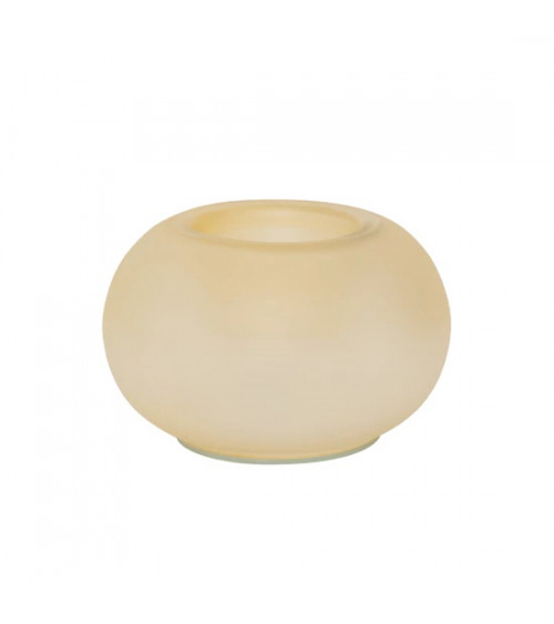 Urban nature culture Tealight holder recycled glass Bubble, French Vanilla