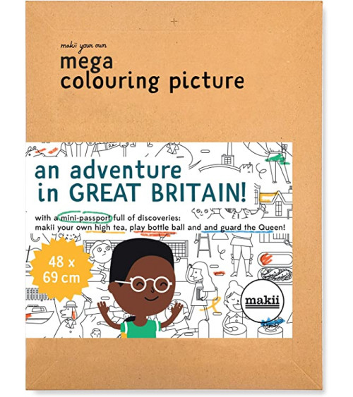 Makii Mega Colouring Picture - Great Britain
