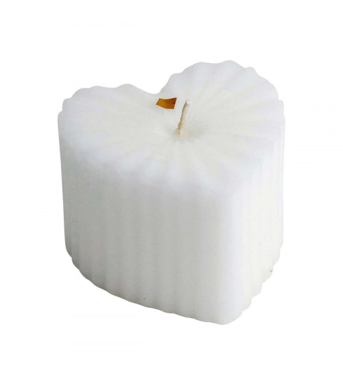 Return to Sender White candle heart 'Luck in a box'