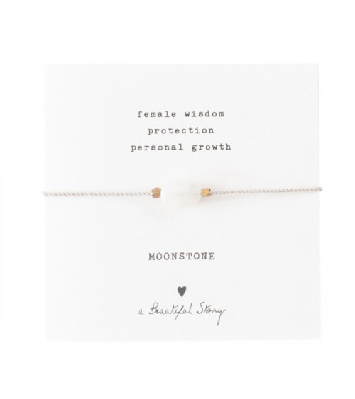 A Beautiful Story Gemstone Card Moonstone gold bracelet