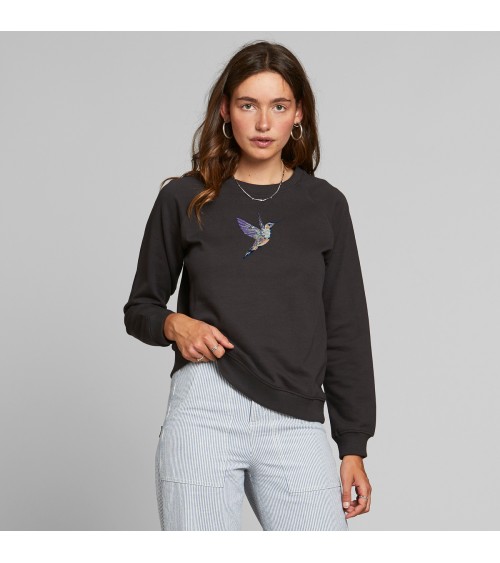 Dedicated Sweatshirt Ystad Raglan Hummingbird Charcoal