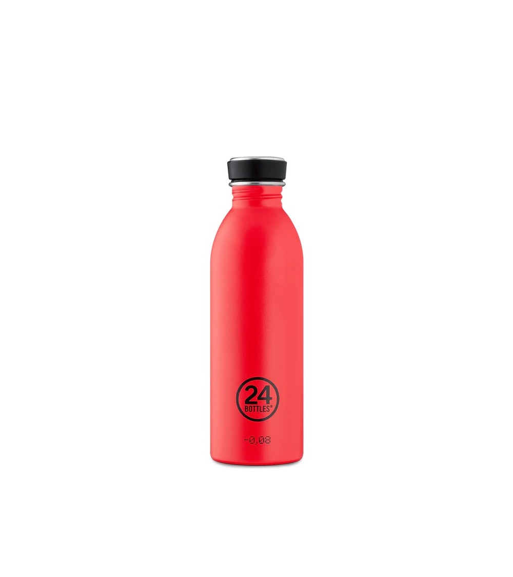 24 Bottles Urban Bottle Waterfles Stone Hot Red - 500ml