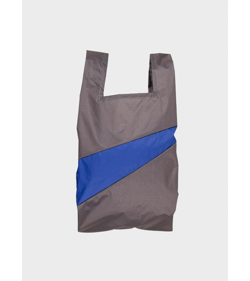 Susan Bijl Shoppingbag Warm Grey & Electric Blue