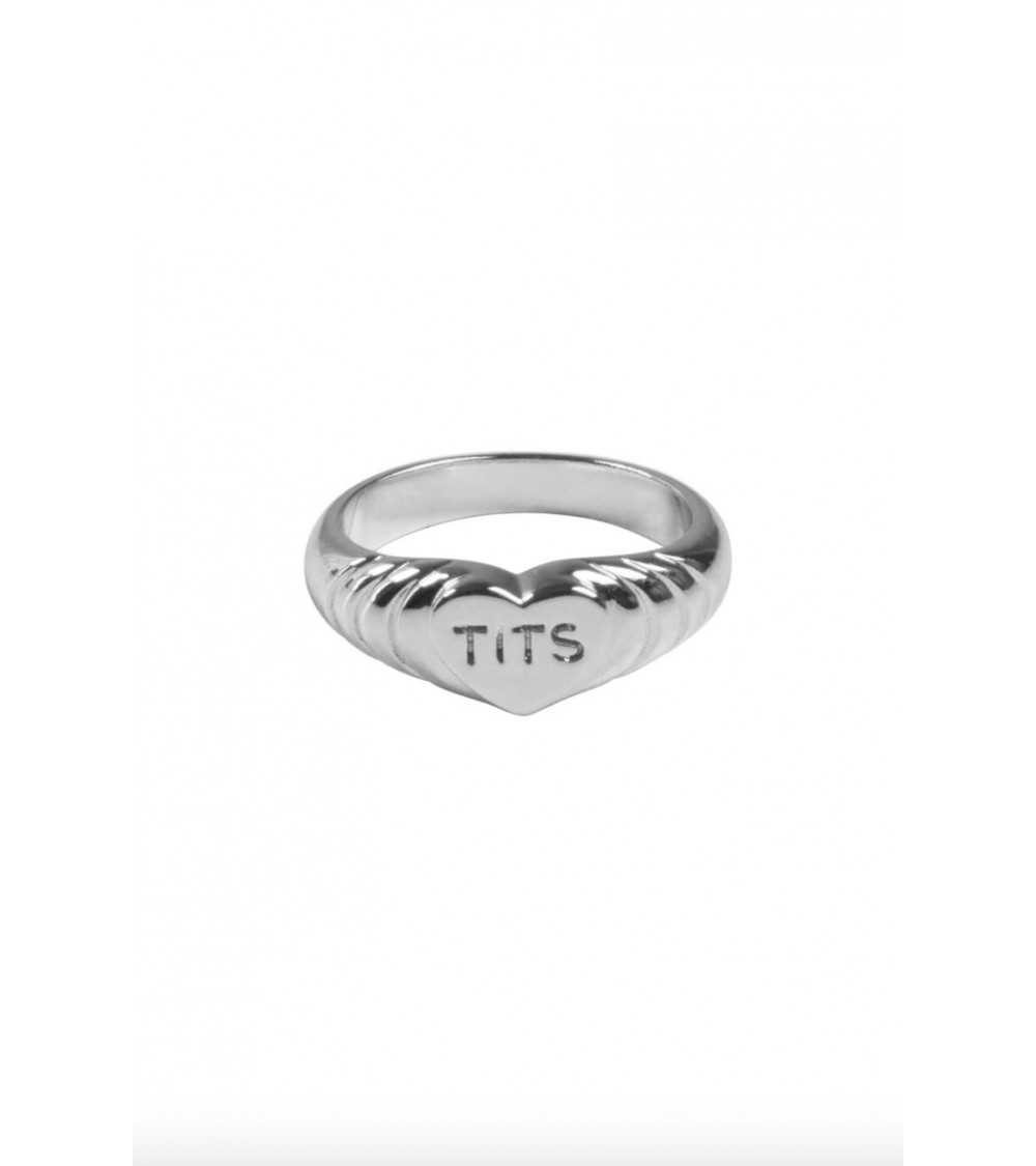 T.I.T.S. Pink Heart Ring - Silver