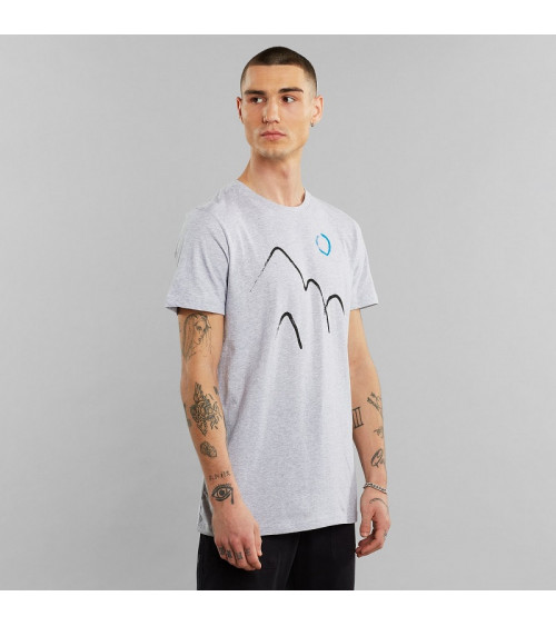 Dedicated T-shirt Stockholm Marker Mountain Grey Melange