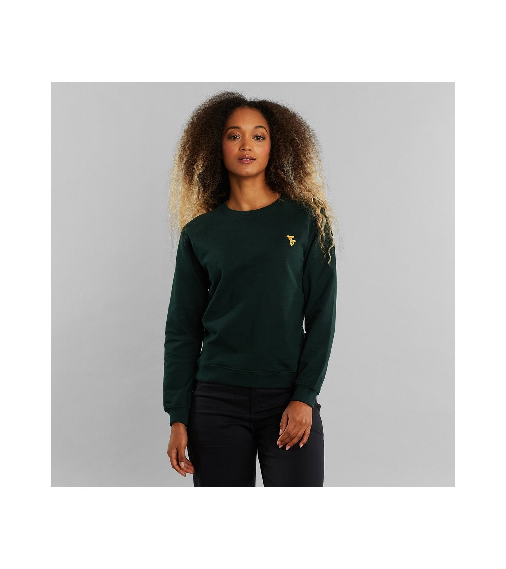 Dedicated Sweatshirt Ystad Raglan Chanterelle Dark Green