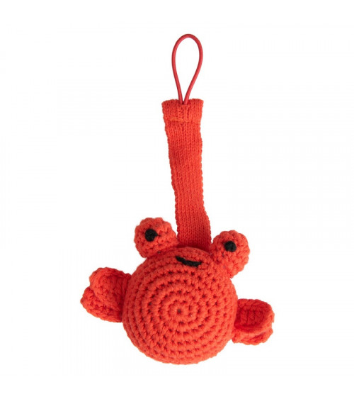 Global Affairs Crochet Pacifier Cord Crab