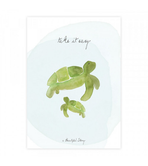 A Beautiful Story Greeting Card Turtles